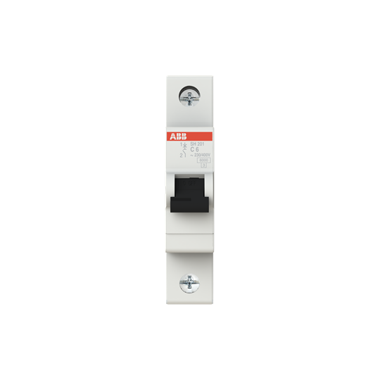 SH201-C 6 (MCB, 6A, 1P, 6 kA, IEC/EN 60898) 
