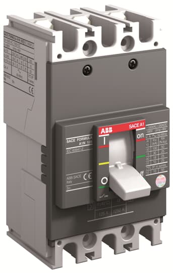 A1B 125 TMF 125-1250 3p F F (MCCB, 125AT/125AF, 3P, 18 kA, FIXED THERM. MAGNET. TRIP UNIT)