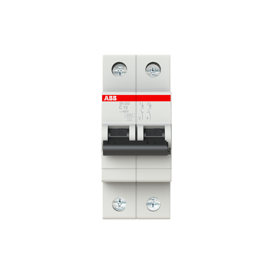 SH202-C 10 (MCB, 10A, 2P, 6 kA, IEC/EN 60898) 