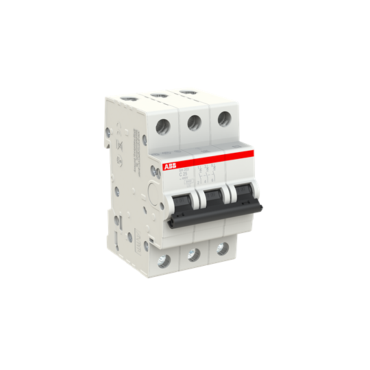 SH203-C 25 (MCB, 25A, 3P, 6 kA, IEC/EN 60898) 