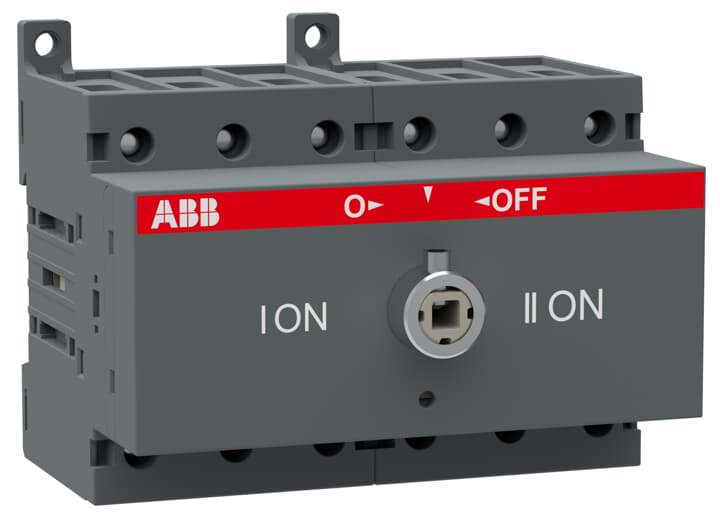 CHANGE-OVER SWITCH OT63F3C (MANUAL, 3P, 63A, I-O-II, IP20, OPEN TRANSITION)