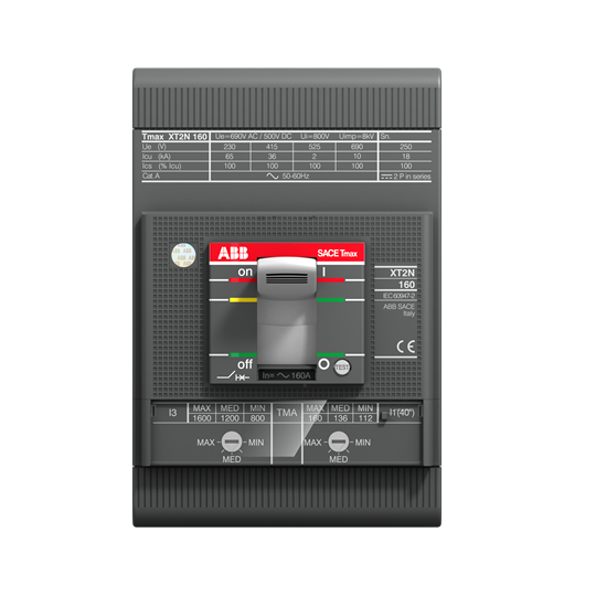 XT2S 160 TMD 32-320 3p F F (MCCB, 32AT/160AF, 3P, 50 kA, THERM. MAGNET. TRIP UNIT)