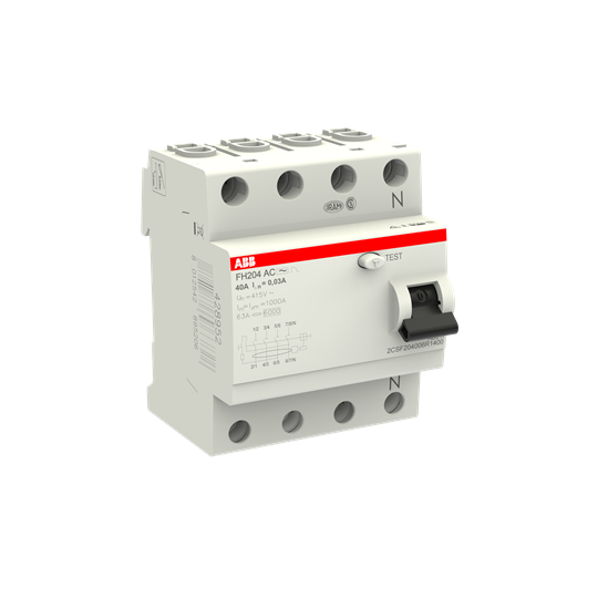 F204AC-80/0,1 (RCCB, 80A, 4P, 100mA, IEC/EN 61008)